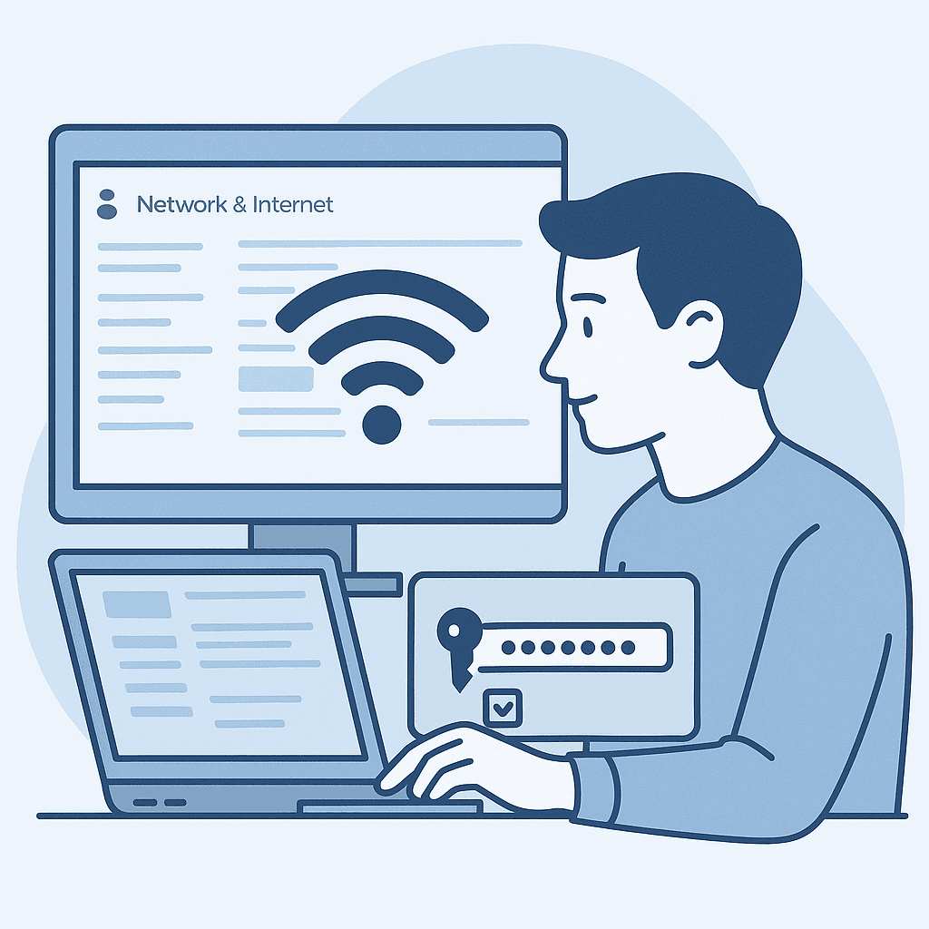Illustratie: wifi-wachtwoord opzoeken op Windows 11.
