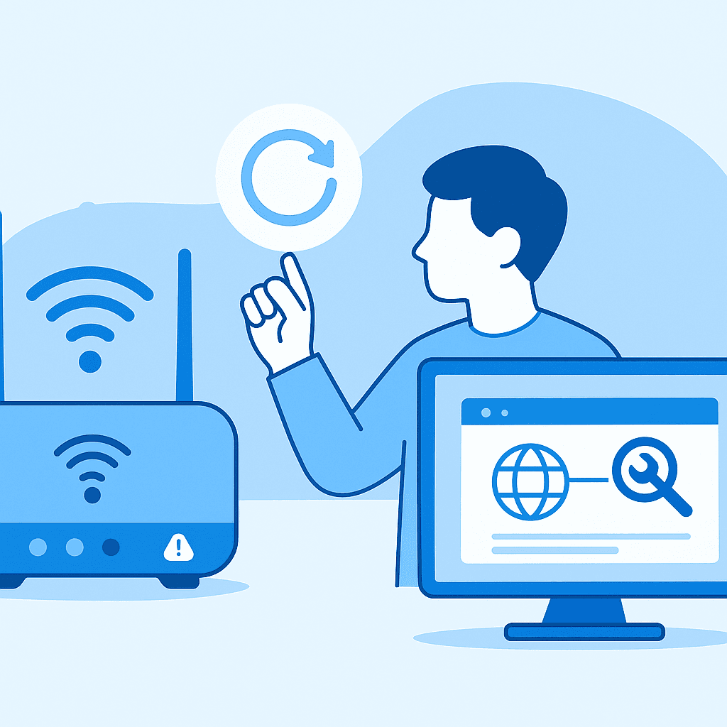 Illustratie: wifi verbonden maar geen internet op Windows 11.